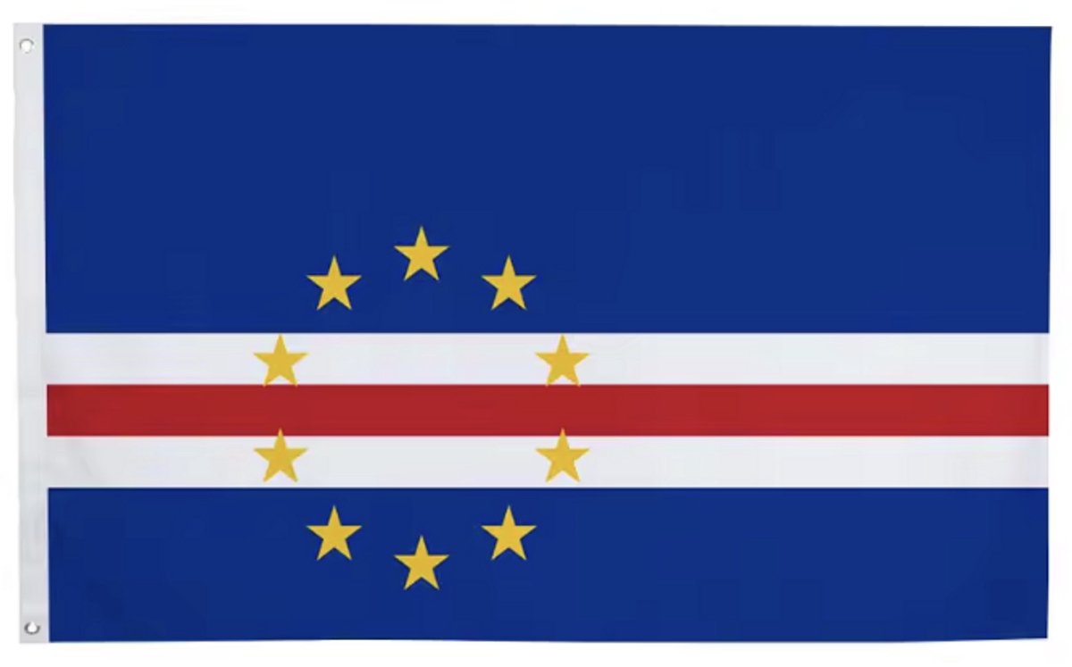 Kaapverdische vlag - Cabo vlag - Cabo Verde vlag - Kaapverdi Vlag - 150/90CM - WK - EK - Polyester - CHPN