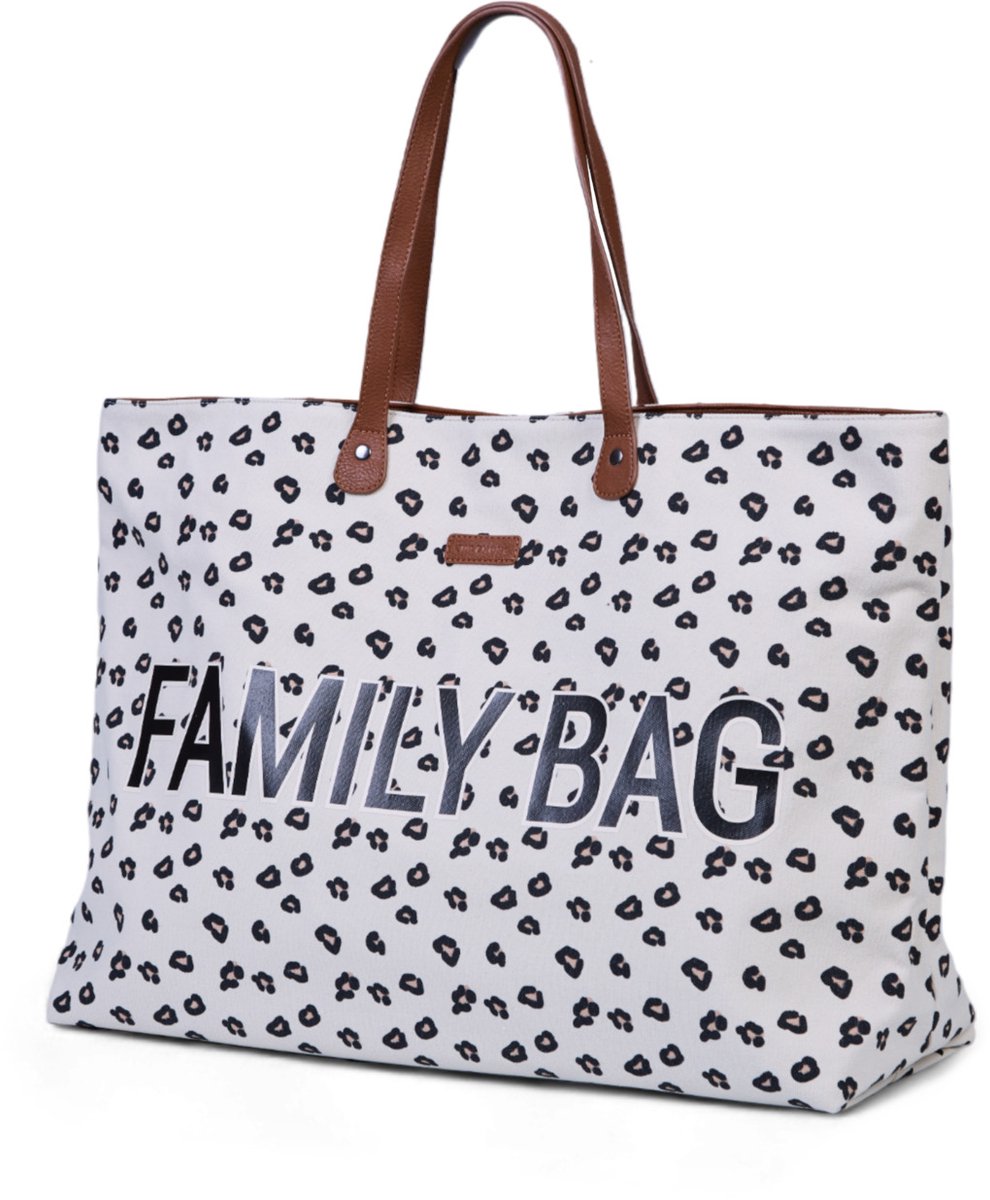 Childhome Family Bag - Luiertas - Leopard - 55x18x40 - Extra Tasje