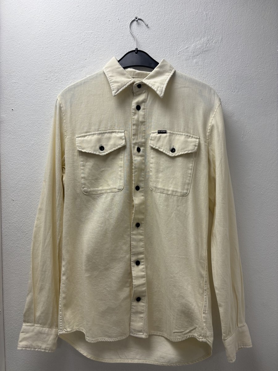 G-Star Marine slim shirt ls Heren Shirts Ecru Gd