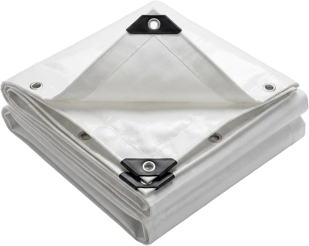 Afdekzeil - Beschermdoek - Tuin beschermen - Extra zwaar 240 g/m² - 4 x 6 meter - Wit