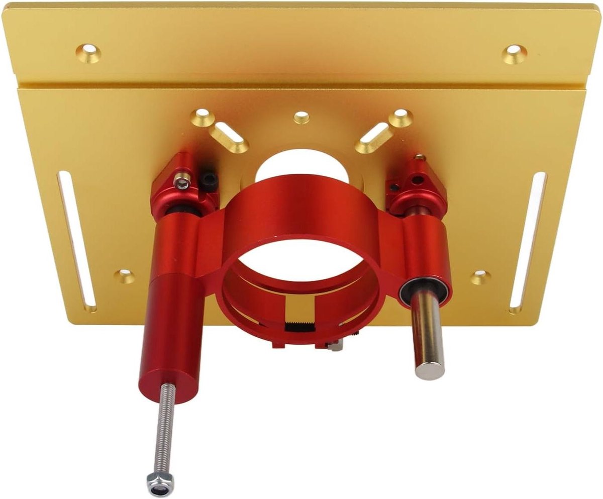 Routerlift - Hefsysteem Frees - Nauwkeurig Houtbewerken - Handmatige Slingerbediening - 47 Mm Hefbereik - Goud