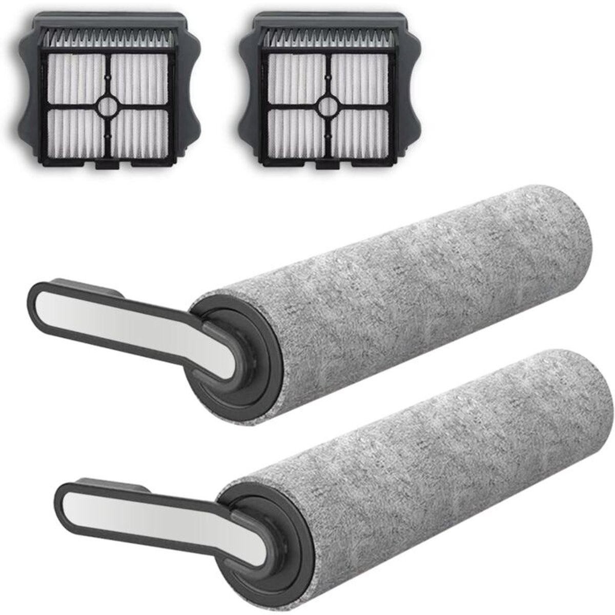 De S5-kit Geschikt voor de Tineco Floor One S5 draadloze stofzuiger bevat 2 rolborstels en 2 HEPA-filters.