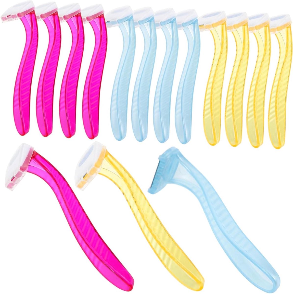 COLLBATH 15 Stuks Delige Handmatige Body Haartrimmers Roestvrijstalen Scheermes voor Vrouwen Comfortabel voor Oksels Bikinilijn voor Scheren
