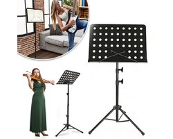150cm Bladmuziekstandaard - Hoge Muziekstandaard Voor Bladmuziek Hoge Stabiliteit - Verstelbare Draagbare Muziekstandaard Voor Gitaar Viool Ukelele