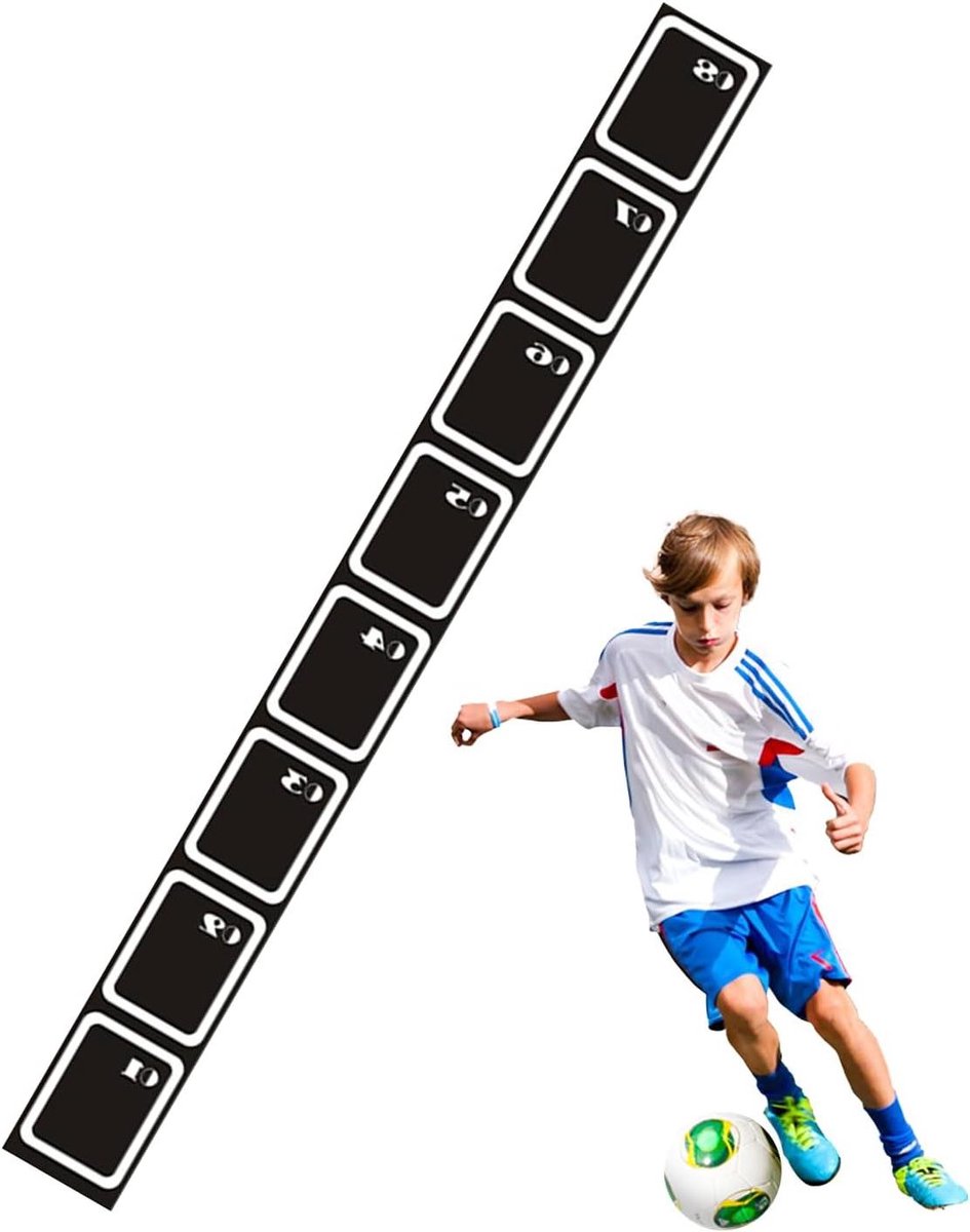 Trainingsladder - Sportladder Snelheid - Behendigheidsoefeningen - Antislip Ontwerp - 350 cm - Zwart