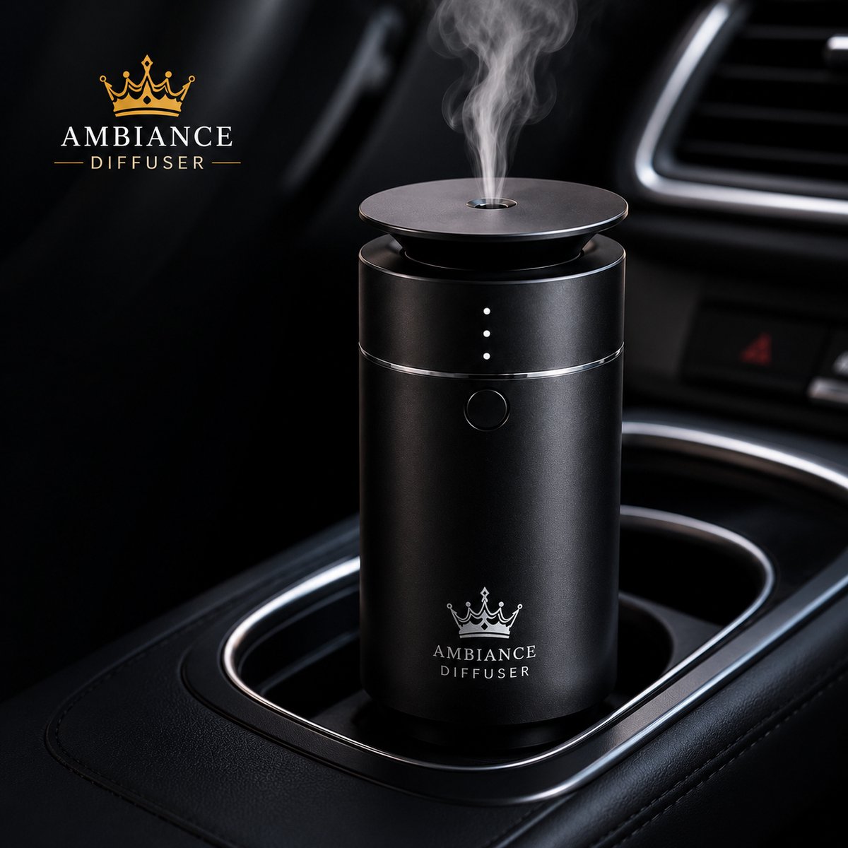 Ambiance Diffuser A50 – Luxe Auto Geur Diffuser – 33m² – Oplaadbaar – Compact & Stil – 10ml