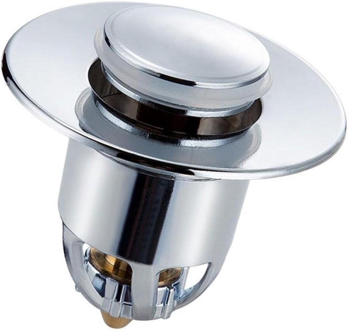 Wastafel Plug - Afvoerstop Badkamer - Voorkomt Verstoppingen - Geïntegreerde Haarvanger - 6.1 cm - Koper