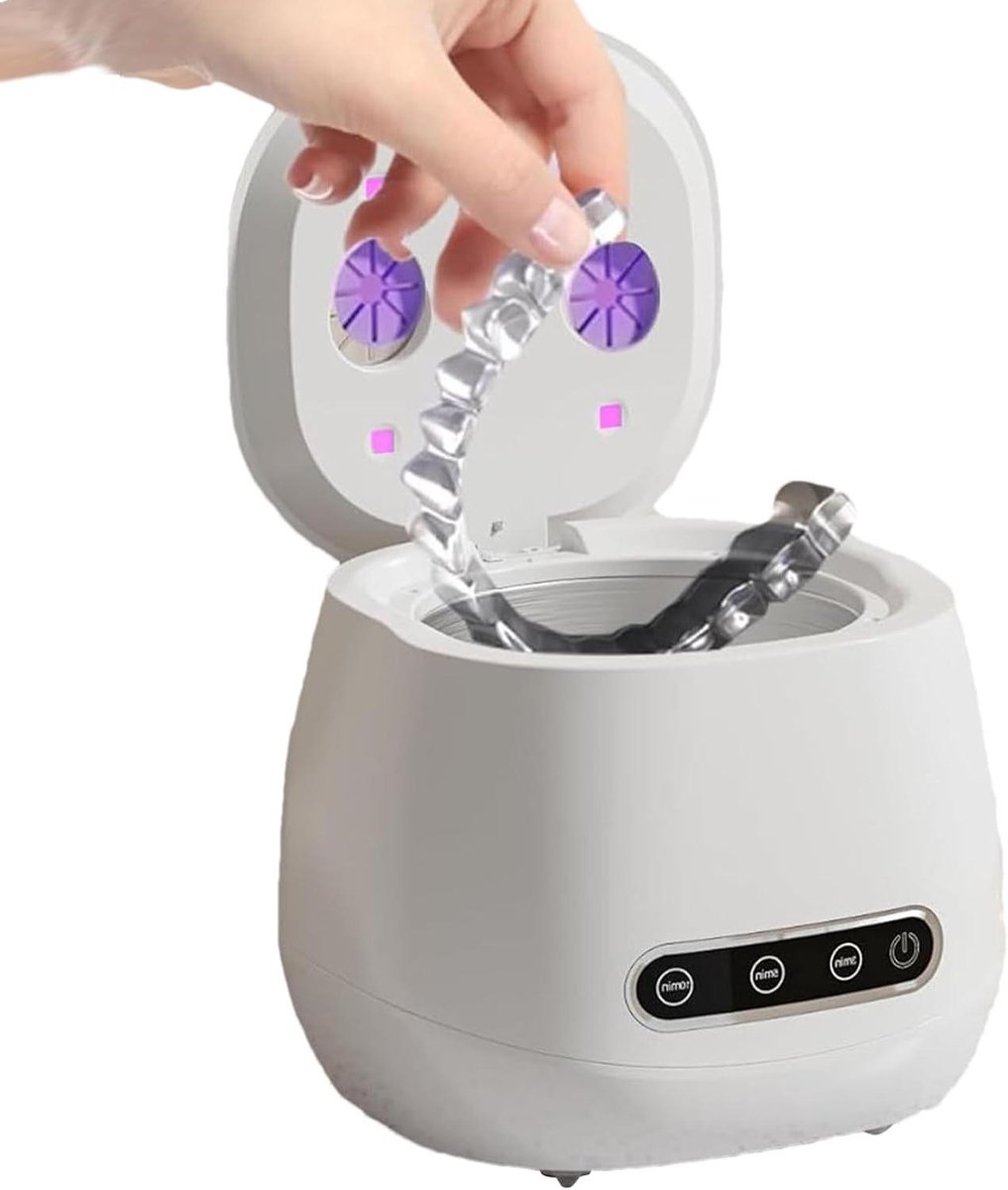 Mondstuk Reiniger - Apparaat - Hygiënisch Reinigen - Ultrasoon UV - 200ml Tank - Wit