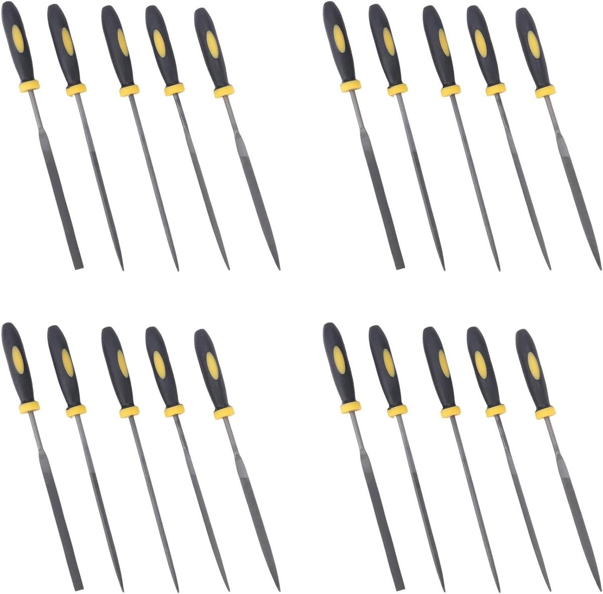 20 Stuks Professionele Technische Diamantvijl 3X140Mm Vlotnaald Metaal Snijgereedschap Glas Metaal Steenhouwen