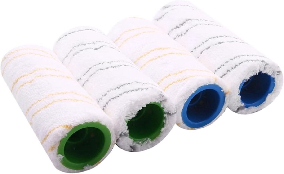 Roller Borstel Set - Stofzuigeronderdelen - Harde Vloeren Reinigen - Nat en Droog Gebruik - 4 Stuks - 3 Kleuren