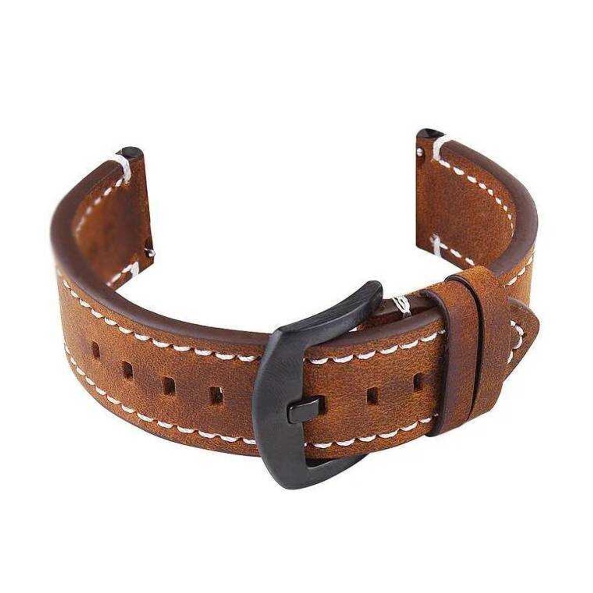 20 mm horlogeband, leren bandje om het horloge aan te bevestigen.