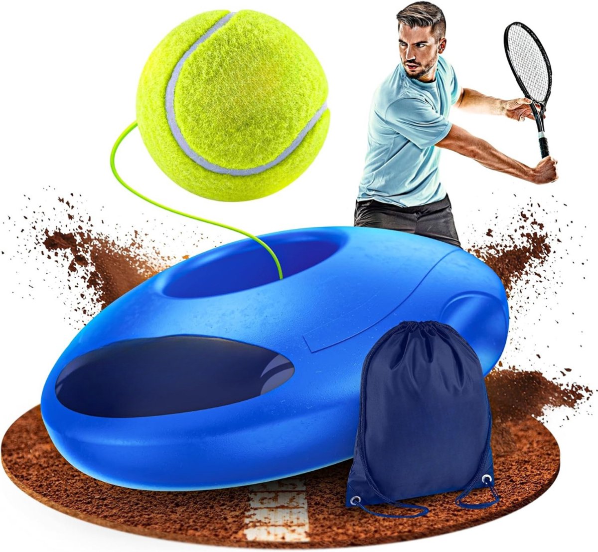 VIN® Tennispaal - Swingball - Tennis Paal Inclusief Transporttas - Tennispaal Swingbal - Tennispaal Kinderen En Volwassenen – Tennis Trainer – Voor In de Tuin