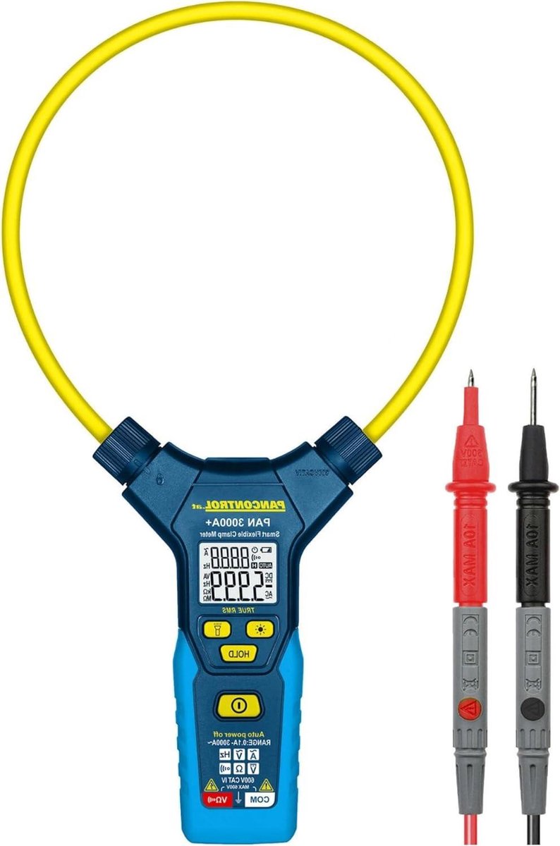 Flexibele Stroomtang - AC Stroommeter - Stroom Meten - Ware RMS Waarde - 3000A Max - Blauw