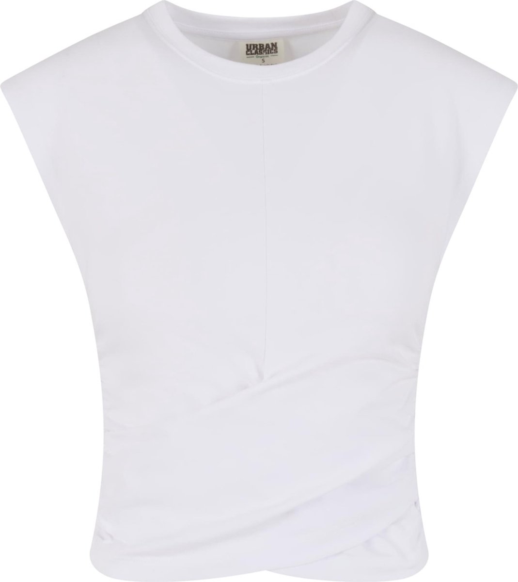 Urban Classics Wrapped Mouwloze top S Wit