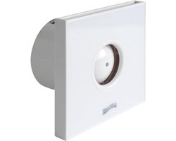 Ventilatiegat Ventilator - Afzuiging Badkamer - Luchtverversing Optimaliseren - Extra Platte Uitvoering - 120mm Gatdiameter - Wit