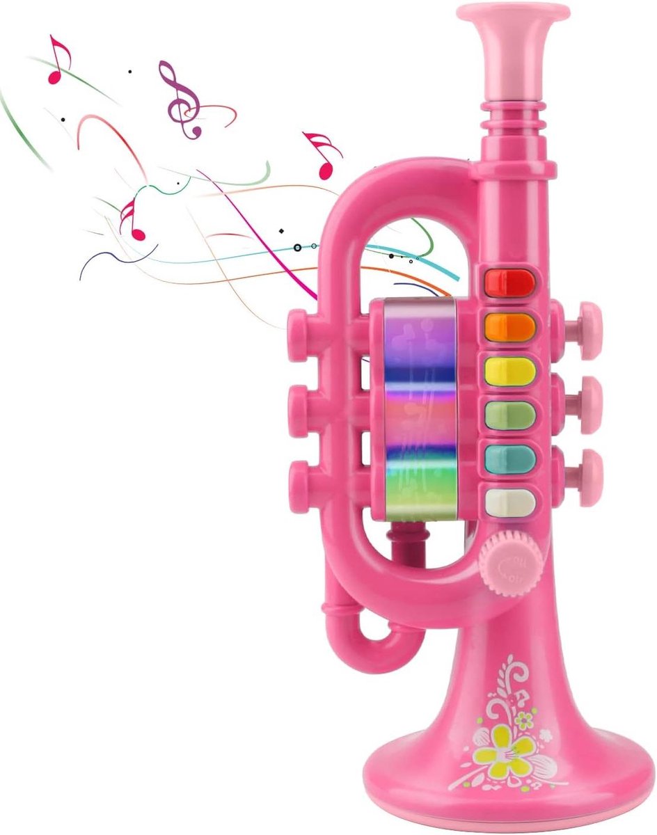 Muzikale Trompet - Kindertrompet Speelgoed - Muzikaal Spelen - Met Melodieën en Ritmes - 26 x 12 x 10 cm