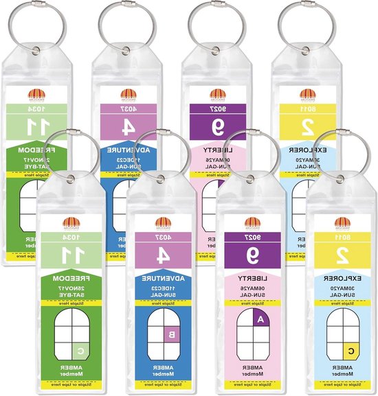 Reis Koffer Labels - Bagage Identificatie - Veilige Bagage Markering - Waterdicht Met Rits - 7.9 x 2.5 Inch