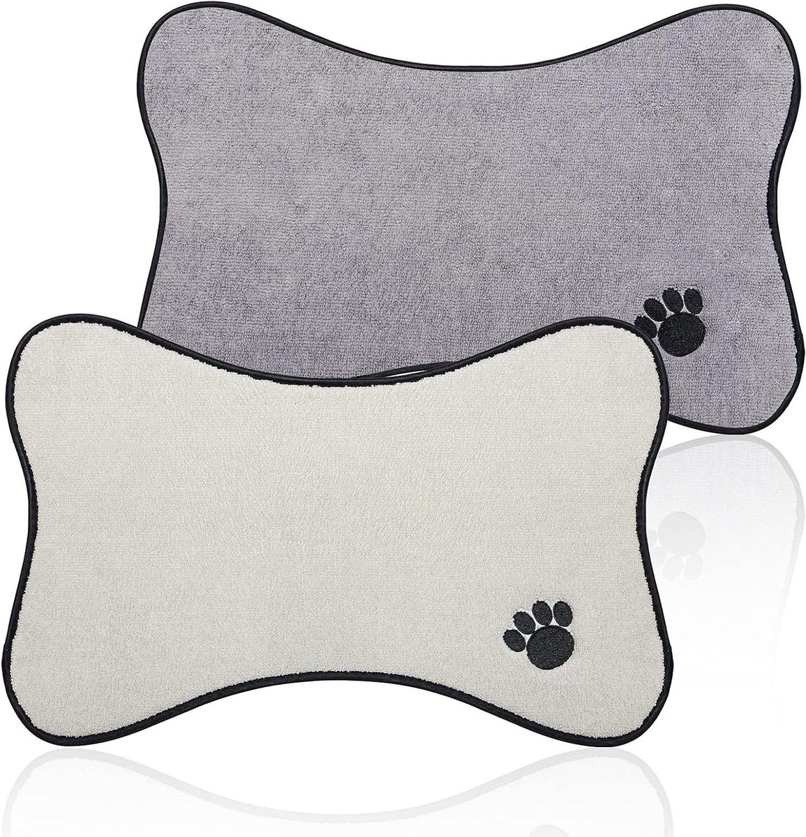 Pet Bowl Mat Drying Mat Prevent Water and Food Spilling (2 PCS)