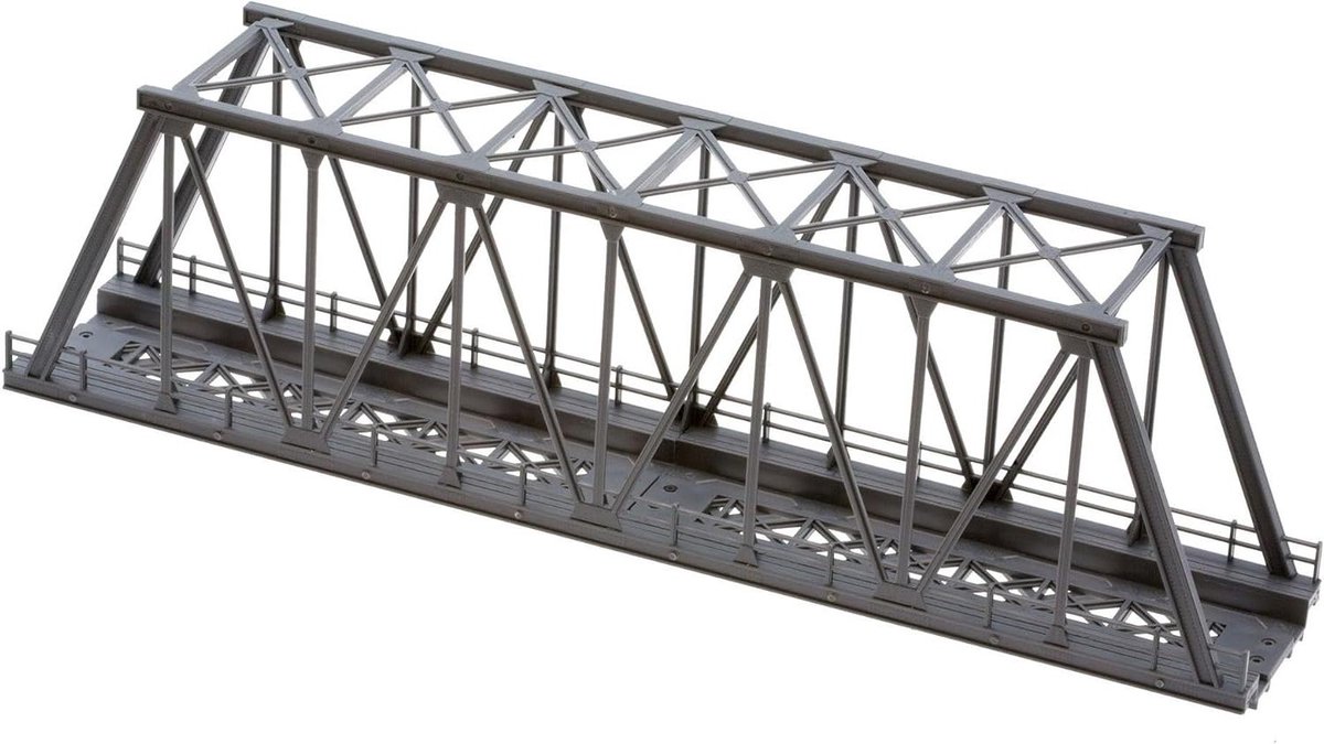 NOCH® Kastbrug met windverband, brugbouwset insteekbaar voor realistische modelbaanscènes, spoor H0