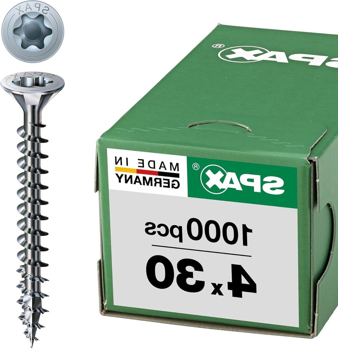 Universele Schroeven - Bevestigingsmateriaal - Binnen en buiten - WIROX corrosiebescherming - 4 x 30 mm - Zilverkleurig
