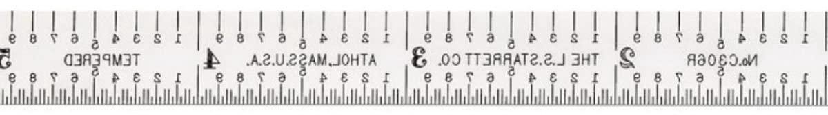 Stalen Liniaal - Meetlat Flexibel - Precisie Meten - Inch Schaal - 15.2 cm - Gesatineerd