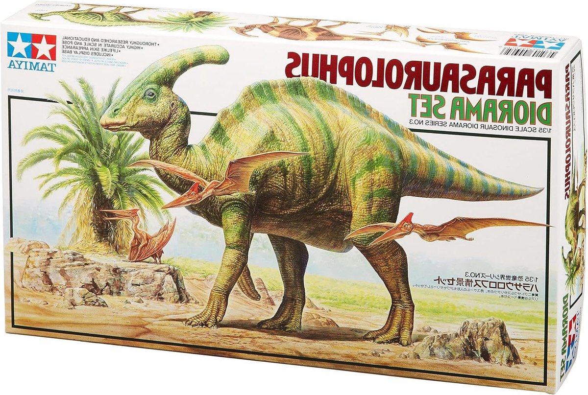 Dinosaurus Diorama Set - Modelbouw Kit - Hobby Assemblage - Schaal 1:35 Replica - ca. 20 x 36 cm - Aardetoon
