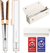 Lisseur Sansbeauté® Sanstraight Wet-to-Dry avec étui de voyage - 2 en 1 - Sèche-cheveux & Lisseurs - Coldshot - 80℃ à 140℃ - Alternative Lisseur à vapeur