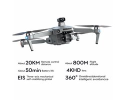 Miryx Drone – GPS – 8K camera – Groot Scherm – Profesional – GPS – 5.5 Inch – 3-assige Gimbal – Borstelloze Motor