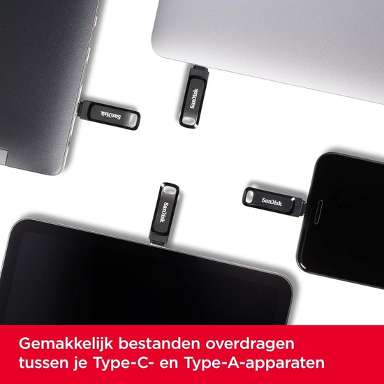 USB Flash Drive - Dual Drive Go - Bestanden Overzetten - Dubbele Connectoren - 512GB - Zwart — afbeelding 2