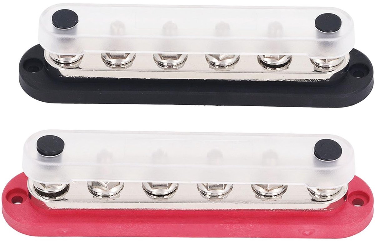 Eujgoov 2Pcs M8 300A 12-48V Power Distribution Block voor Auto en Boot