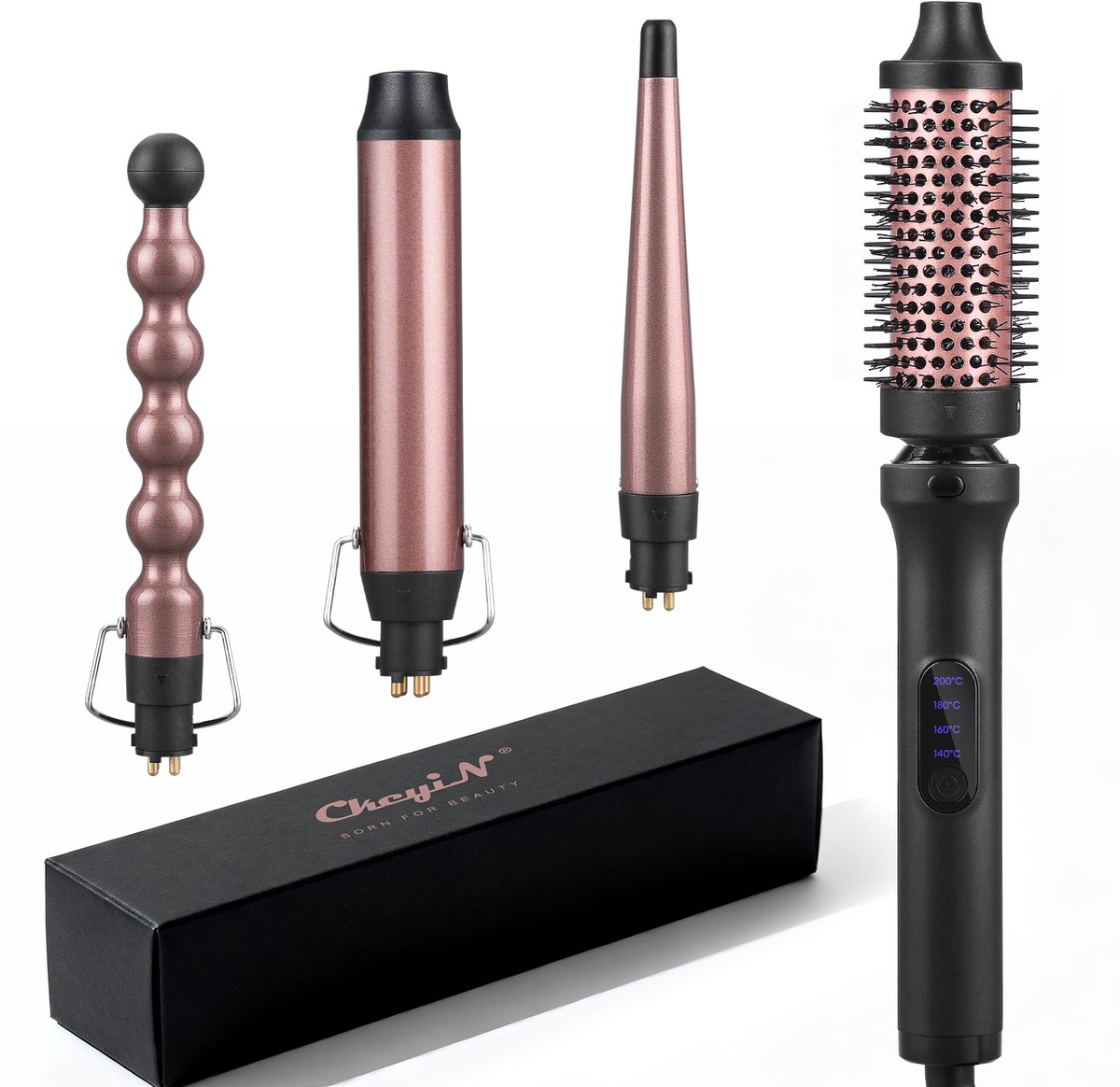 Krultangset 4 in 1, keramische krultang met diverse - Krultangset - €44,99