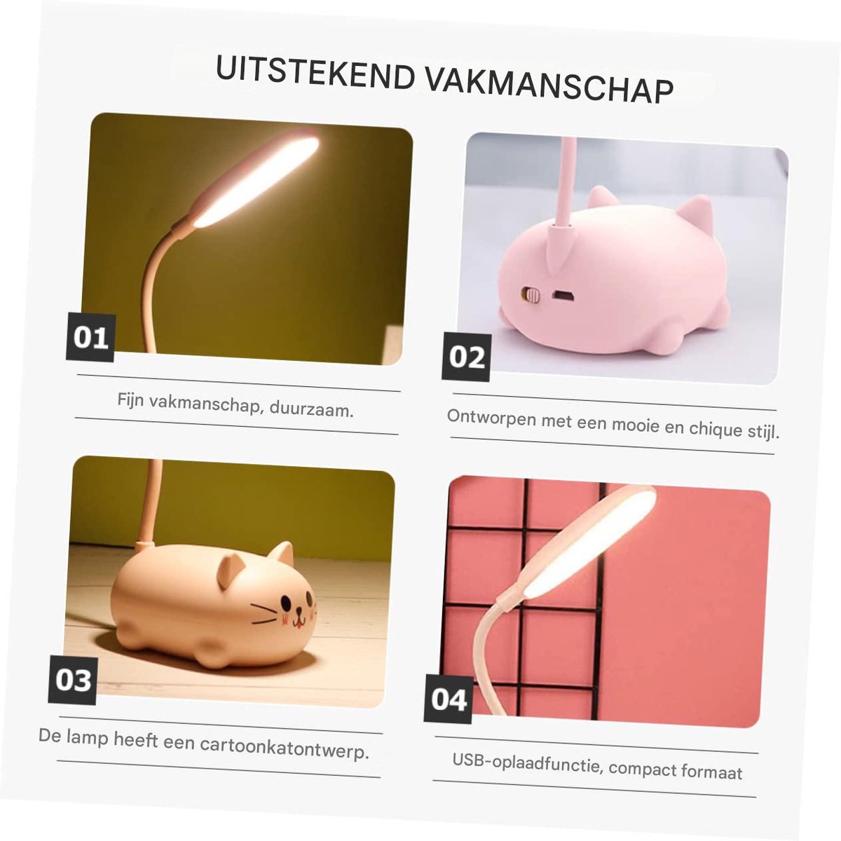 carmdering - Schattige Kat Bureaulamp thumbnail 3