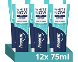 Prodent White Now Tandpasta - 3-in-1 Fresh Kiss - met langdurig witmakende werking** en micellaire reiniging - 12 x 75 ml