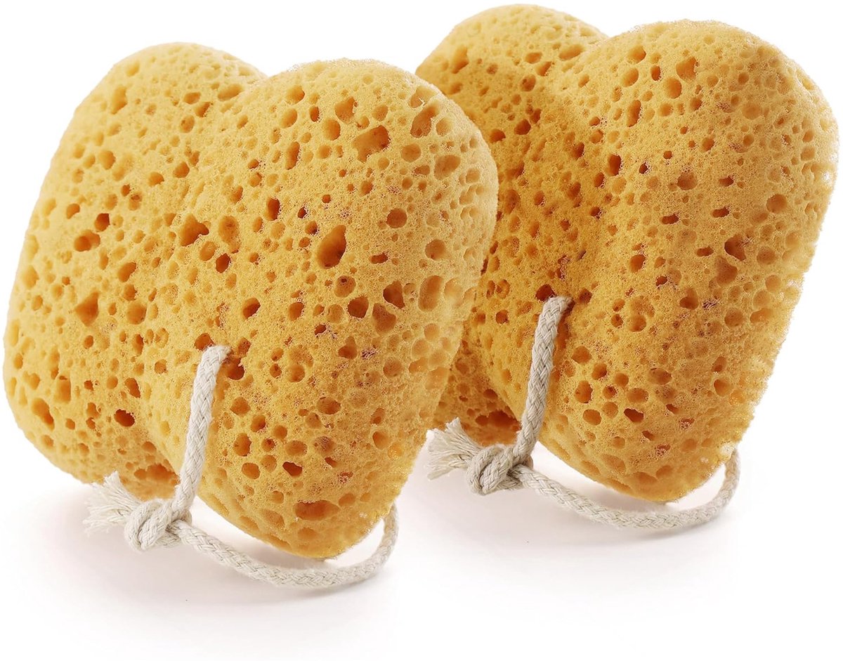 Grote badspons, milde exfoliatie, poreus en absorberend, geschikt voor alle huidtypen