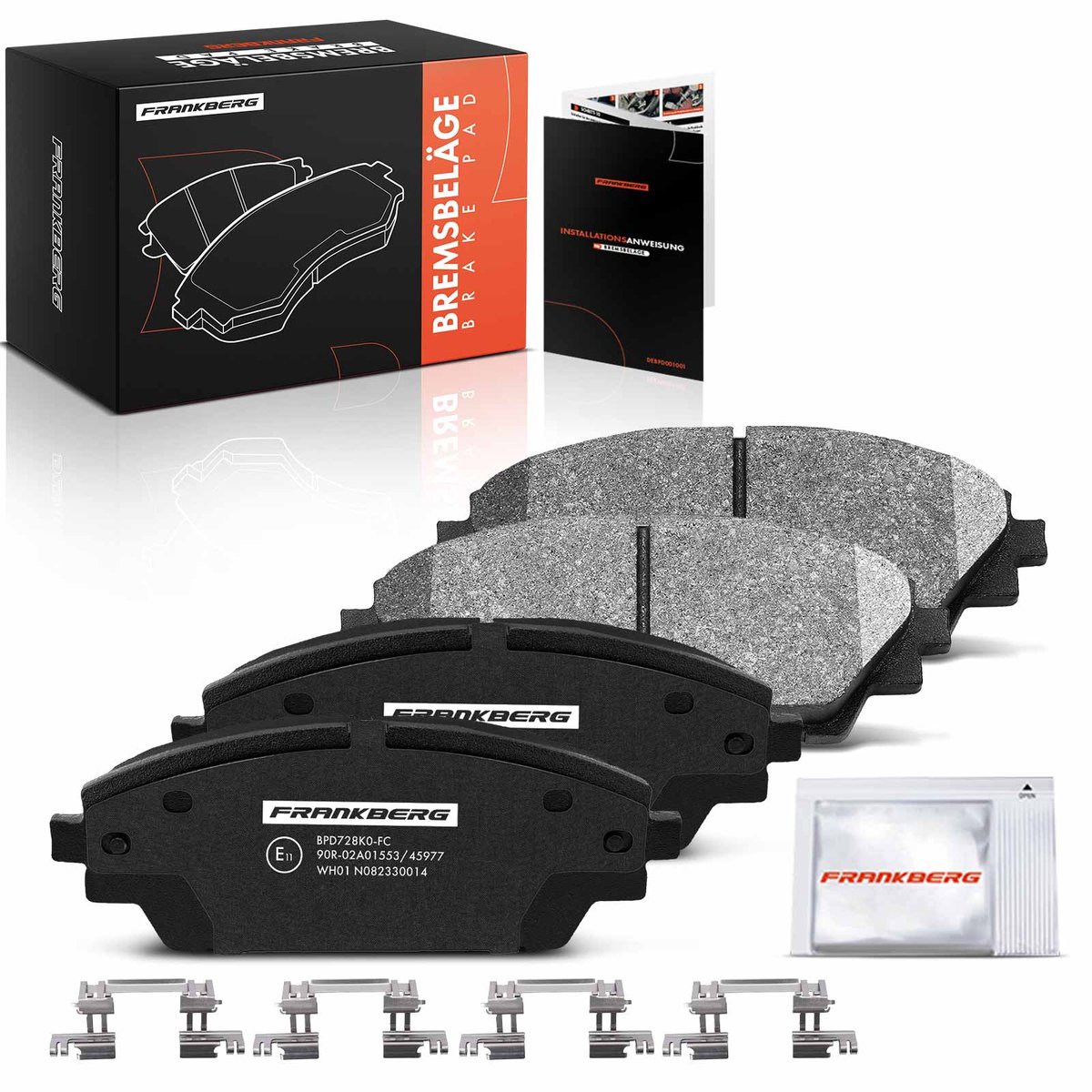 Frankberg 4x remblokken vooras voor Mazda 3 Sedan CX-3 15L 16L