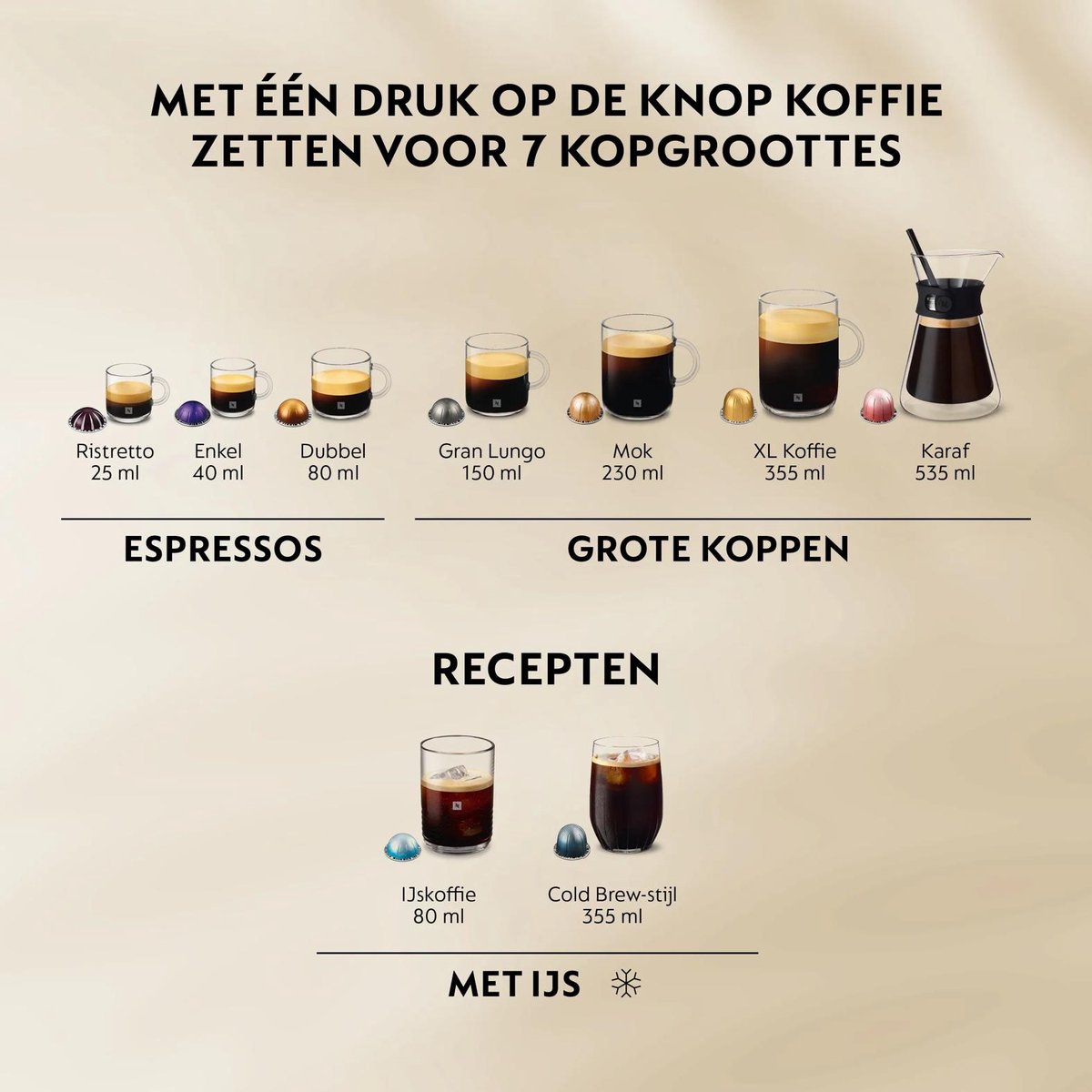 Nespresso Krups Vertuo UP - 40+ koffiesoorten, 3 sec opwarmtijd thumbnail 5