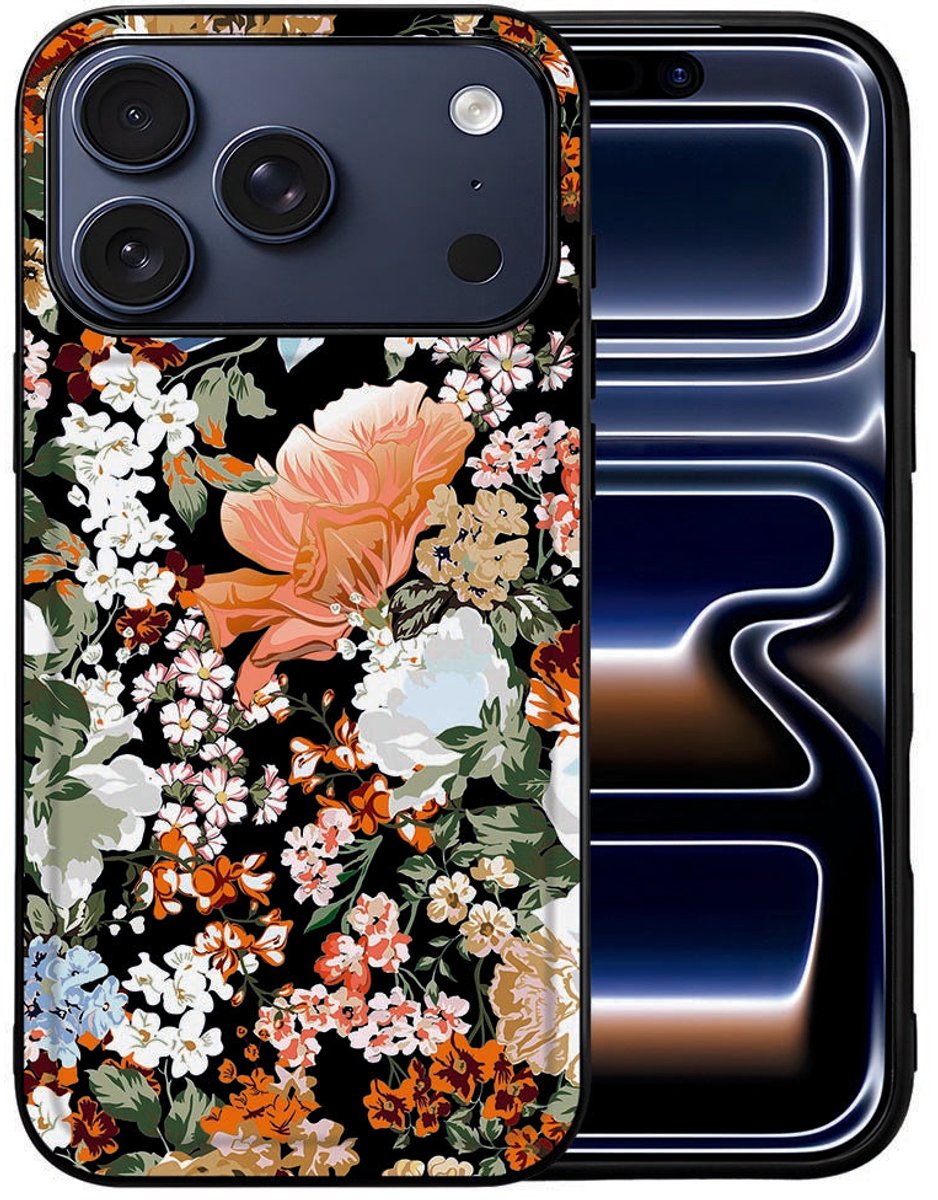 Apple iPhone 17 Pro Backcover Hoesje Dark Flowers
