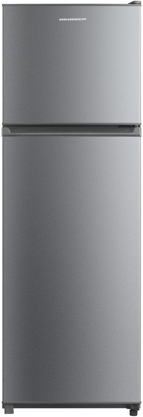 Heinner HF-M294SE++ Koel-vriescombinatie 294L, energiezuinig, LED-verlichting, omkeerbare deur, mechanische thermostaat, zilver