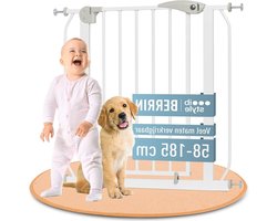 ib style® Berrin Traphekje| 75-175cm |Klemhekje | Zonder boren | 90° Stop| Auto-Close| 120-130 cm + Y-Adapter