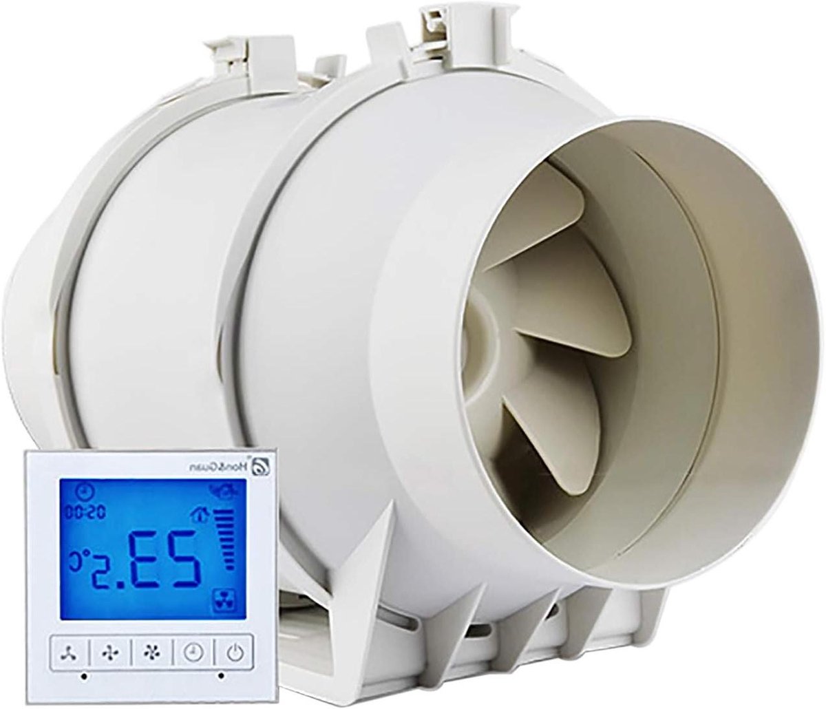 Buisventilator - Afzuigventilator Badkamer - Lucht Afvoeren Ventileren - Intelligente Temp