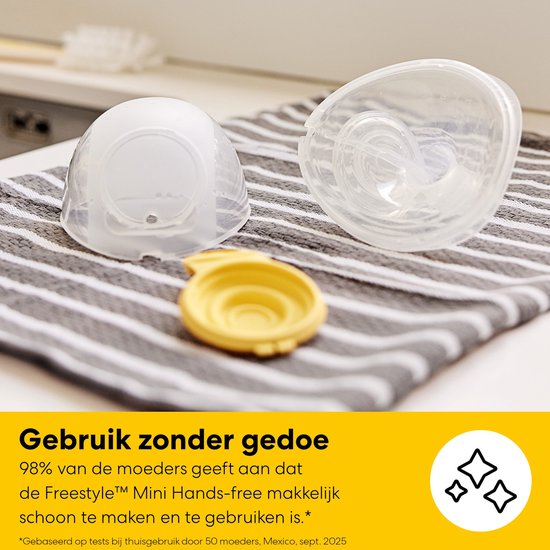 Medela Freestyle Mini Mains Libres - Tire-lait Électrique Double - Portable - Coupelles Mains Libres - Batterie Rechargeable