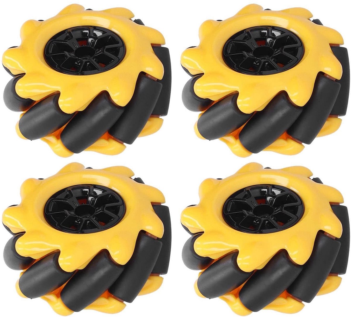 Mecanum Wheels Set voor Robots - Omnidirectionele Wielen (2 Paar) - 48mm DIY Componenten