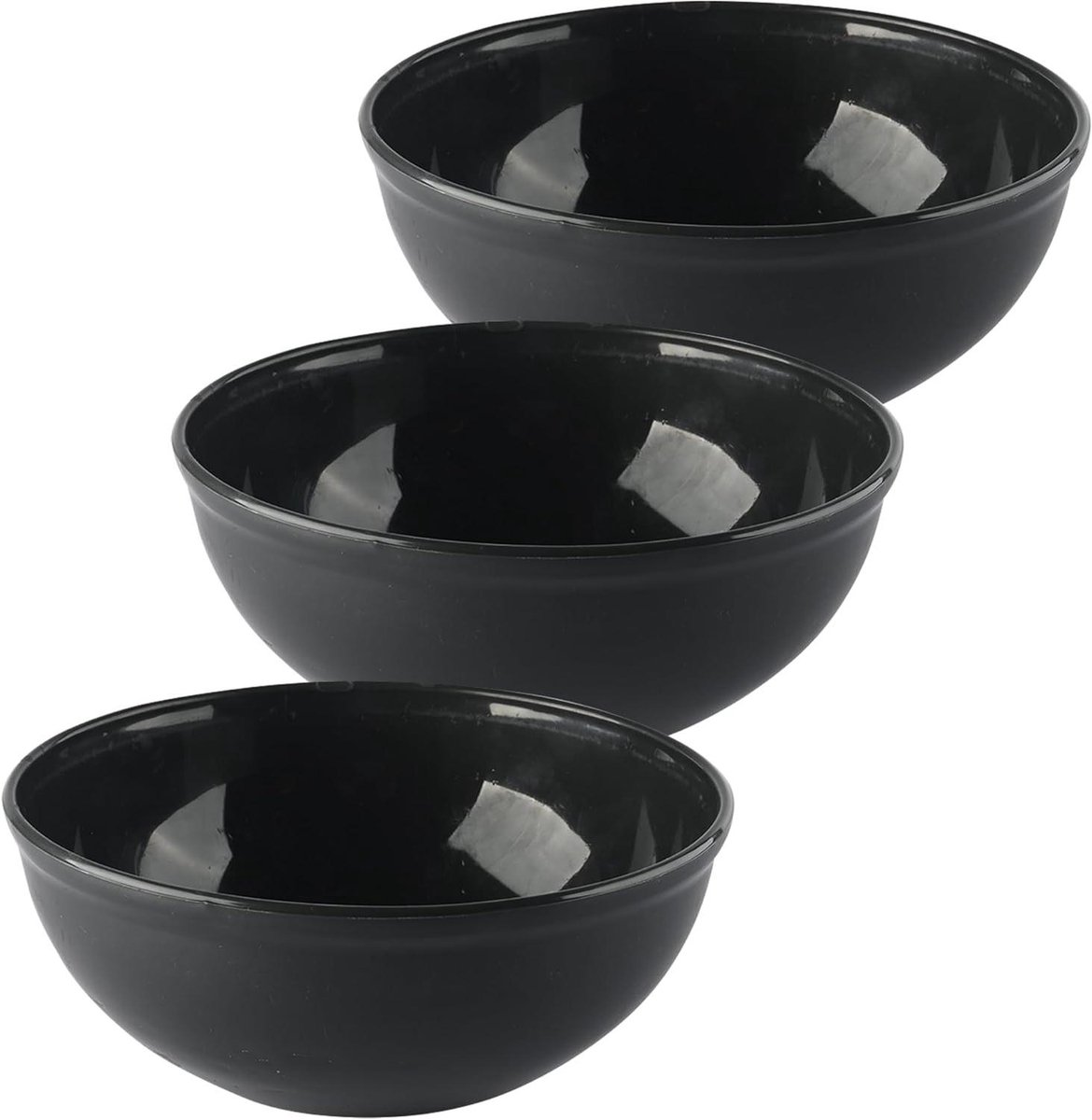 Set van 3 kommen - Mengkommen Serveerschalen - Keuken Gebruik - Magnetronbestendig Vaatwasmachinebestendig - 1500 ml - Grijs