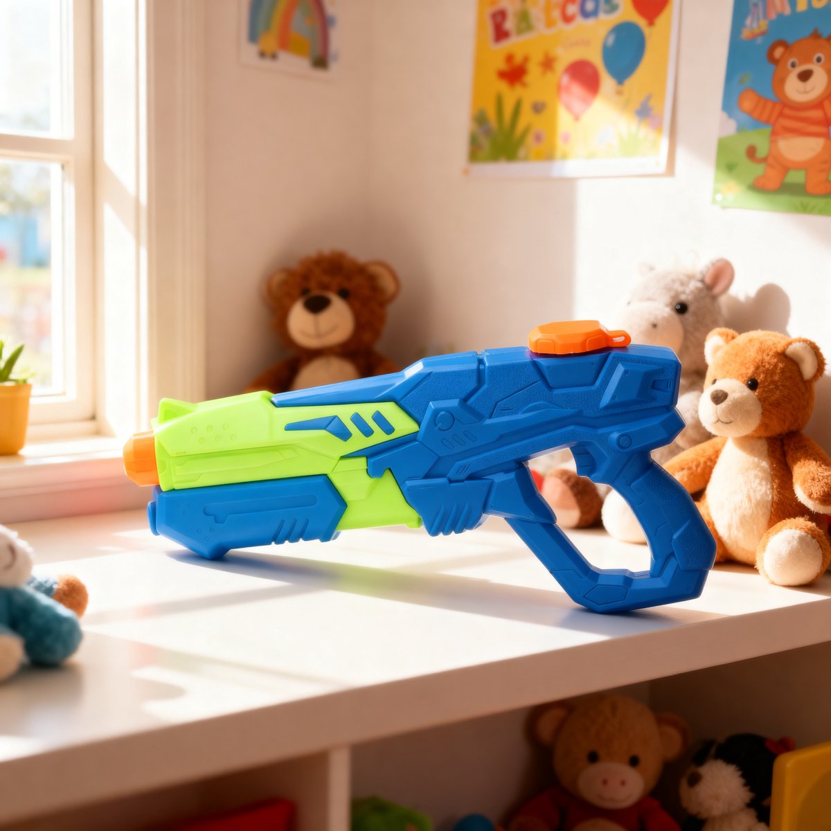 Scatch Waterpistool - 38 x 5 x 17 CM - 600ML Waterreservoir - voor Kinderen en Volwassenen - Waterspeelgoed - Blauw/Groen/Oranje — afbeelding 3