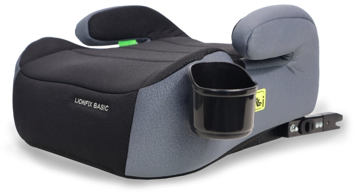 Mobiclinic Lionfix Basic - Zitverhoger - ISOFIX verstelbaar - Autostoel - i-Size - R129 Norm - 125-150 cm - tot 60 kg - Flessenhouder