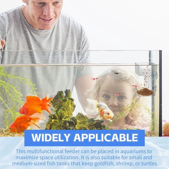 2 stuks - Voerbakjes voor aquariums - Voederautomaat voor aquarium - Voerbakken met zuignap - Transparante voerbakjes - Voerbakjes voor aquariums - Visvoeraccessoires - Aquariumaccessoires - 10*6*6 cm - cirkel en vierkant - transparant — afbeelding 3