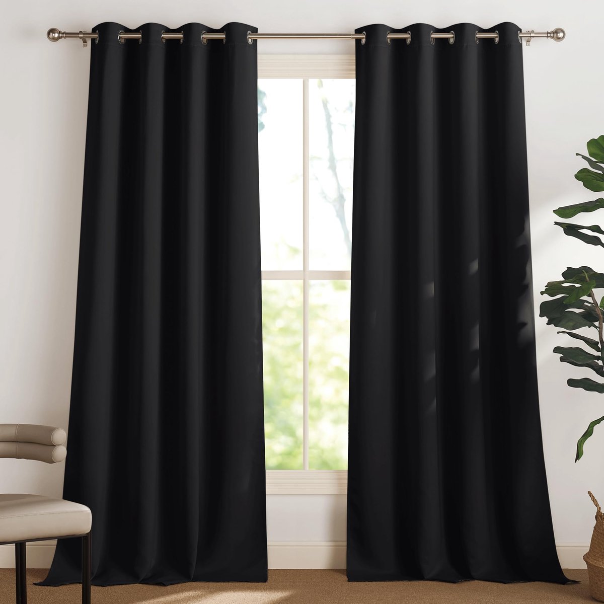 Ibenzoa Gordijn - Ondoorzichtig - 260x140 cm - Polyester - Effen