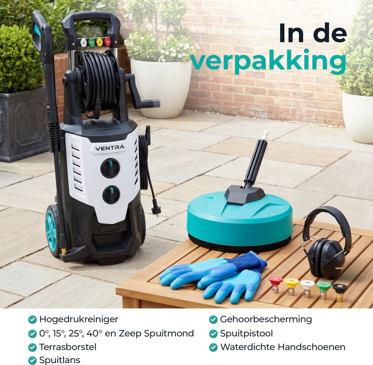 VONROC Hogedrukreiniger V22-1 2200W - 170 bar - 450 l/h
