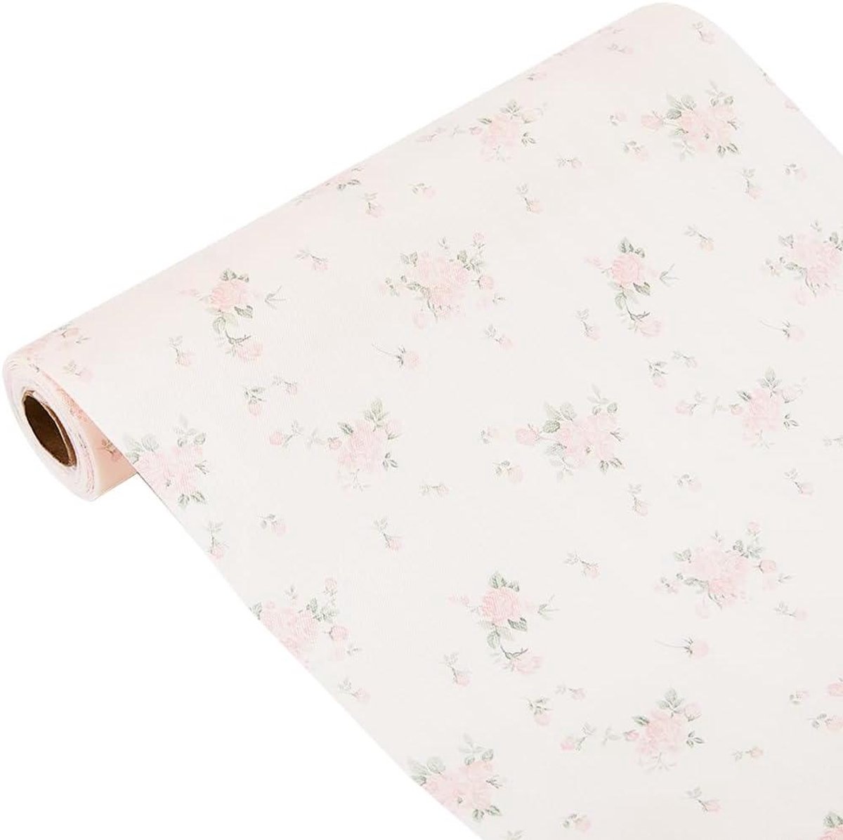 CREATCABIN Plastic ladevoeringen plank kast kast mat rol niet-klevende waterdichte antislip plankvoering koelkast keukenbeschermer voering voor voorraadkast dressoir thuis roze roos 29,6 x 200 cm