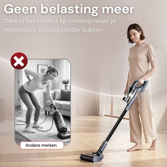 Vesora® 3-en-1 Steelstofzuiger V1 Sans fil sans sac - Aspirateur sans fil - Aspirateur à miettes sans cordon - Aspirateur - Aspirateur à main - Aspirateur sans fil avec filtre Hepa - Aspirateur pour animaux de compagnie - Aspirateur sans sac